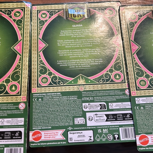 Mattel Wicked Movie Glinda Nessarose Elphaba Dolls MISPRINT ERROR  NEW s… - Picture 9 of 11